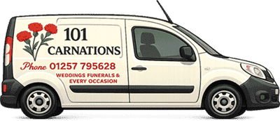 101 Carnations delivery van
